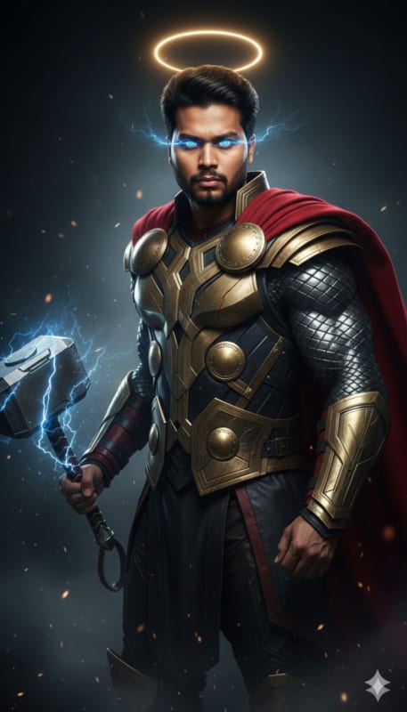 Golden Thor: Cinematic Photorealistic Portrait thumbnail 2
