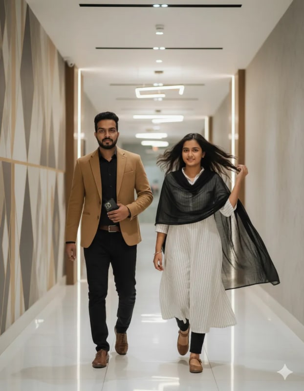 Stylish Couple in Delhi: Cinematic Fashion Photography thumbnail 2