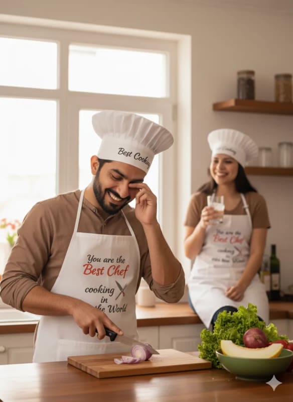 Cozy Kitchen Scene: Couple Cooking Together thumbnail 2