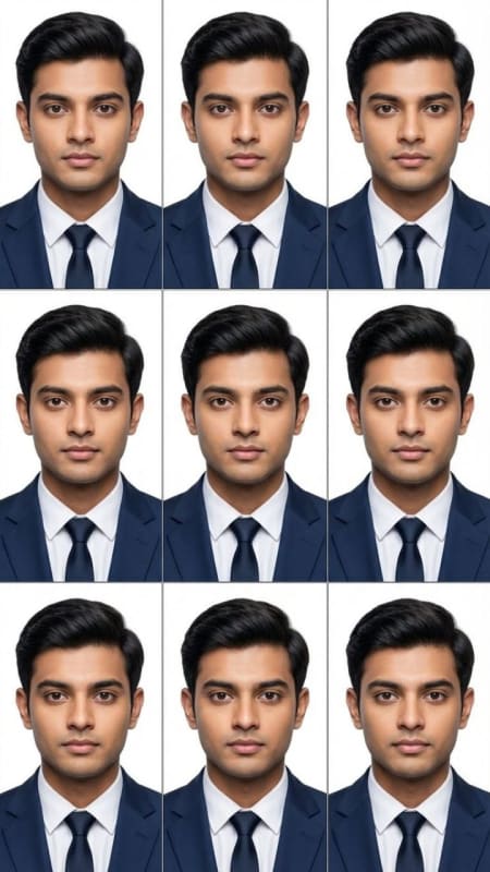 Professional Suit Passport Photo Grid thumbnail 4