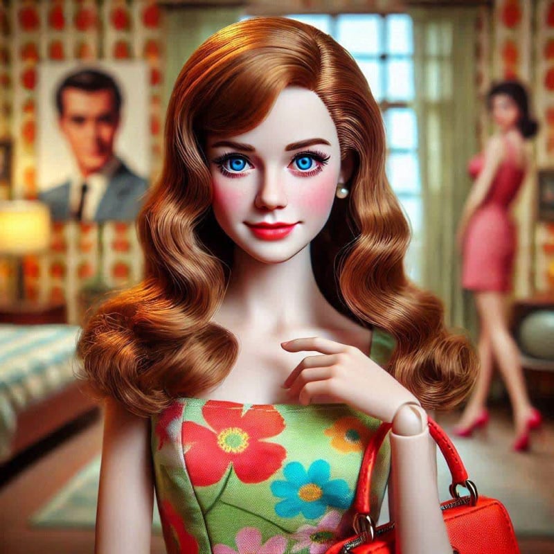 Poppy Parker 1960s Fashion Portrait AI Art Prompt thumbnail 4