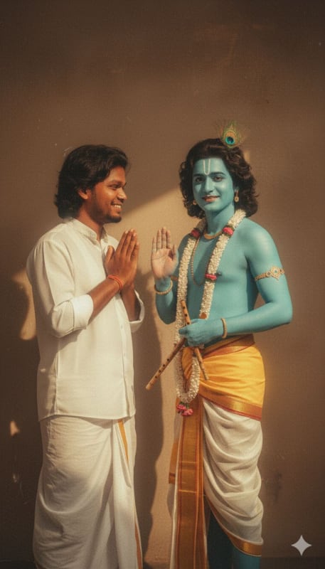 Divine Embrace with Lord Krishna thumbnail 3