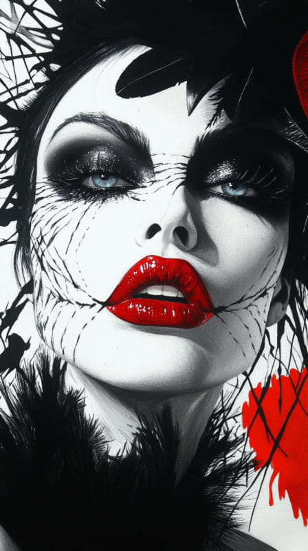 Grotesque Fashion Caricature: Bold & Vibrant Pop Art - view 1