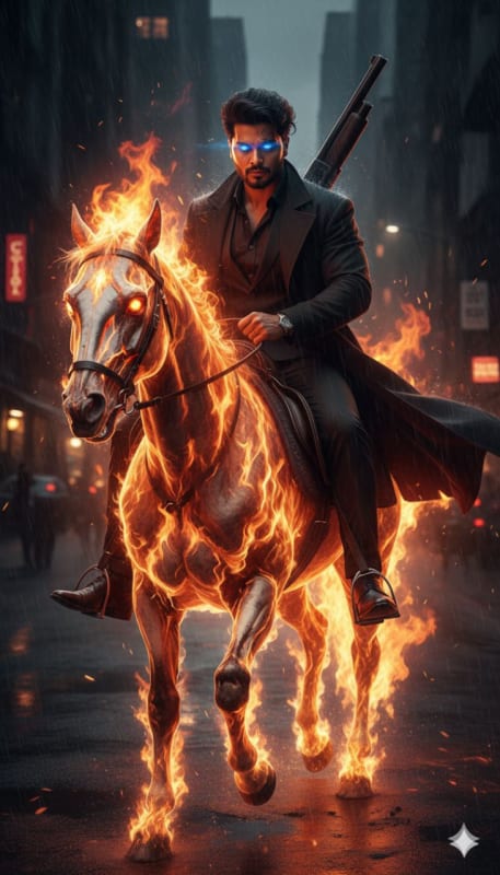 Hellfire Horseman in Black Suit thumbnail 2