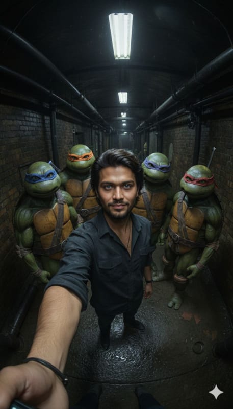 Realistic TMNT 1990s Sewer Selfie thumbnail 2