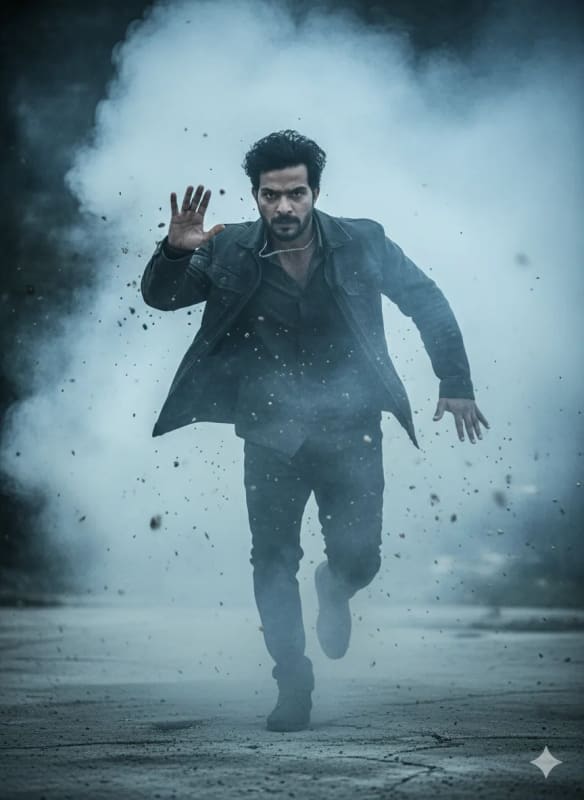 Dynamic Action Scene: Rugged Man in Motion thumbnail 2