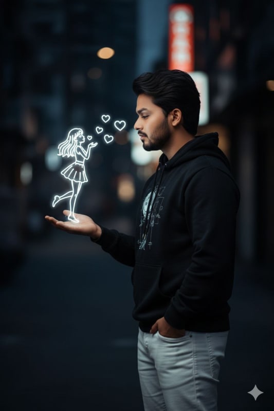 Ultra Realistic Anime Portrait with Neon Lights - view 1