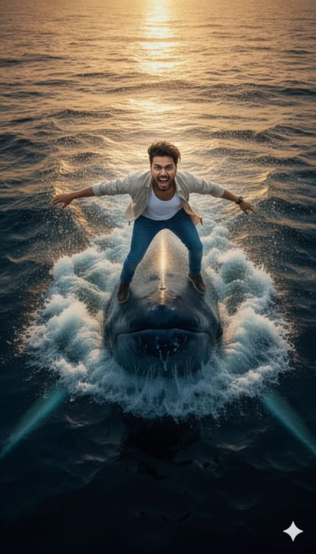 Cinematic Blue Whale Surfer thumbnail 2