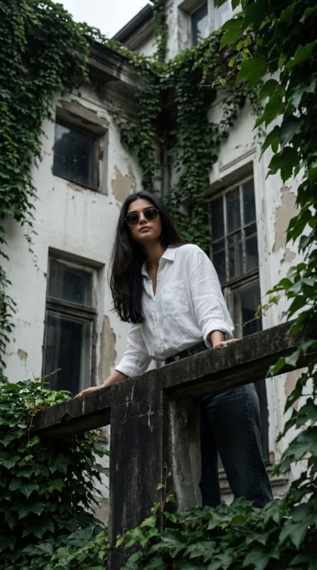 Moody Urban Balcony Fashion Editorial thumbnail 2