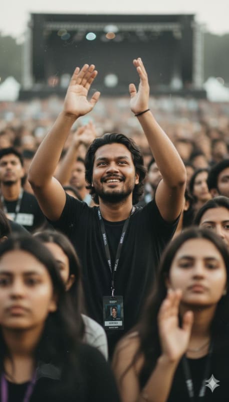 Cinematic Concert Crowd Portrait thumbnail 2