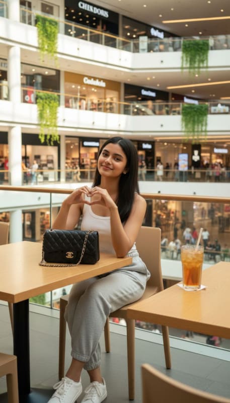 Casual Mall Portrait: Heart Gesture thumbnail 2