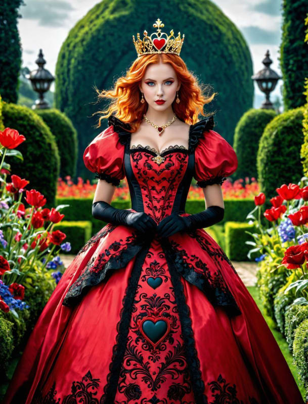 Red Queen from Alice in Wonderland: AI Generated Image thumbnail 4