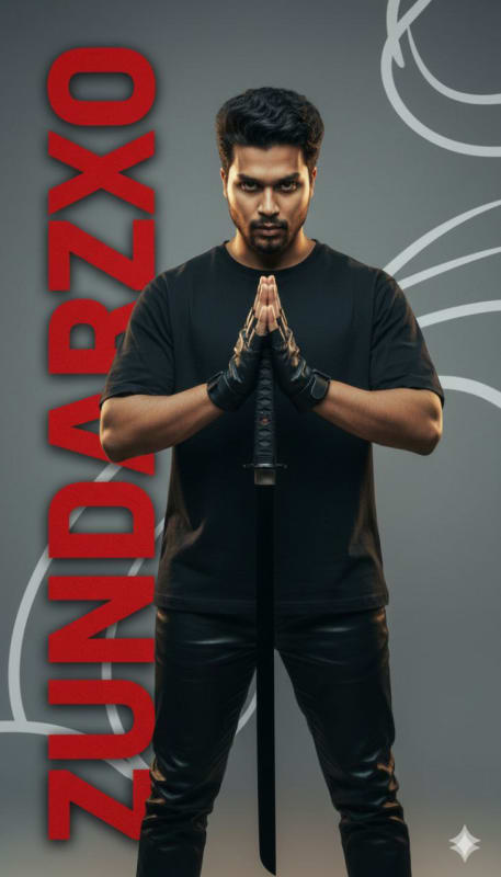 Dynamic Urban Portrait with Bold Typography thumbnail 2