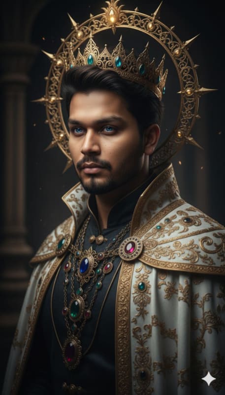 Divine Golden Halo Portrait - view 1