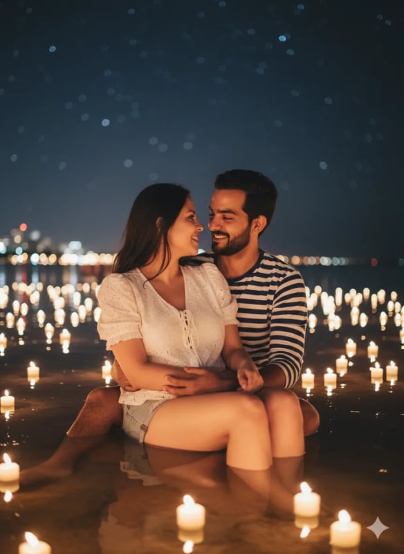Romantic Candlelit Night: A Tender Couple's Escape thumbnail 2