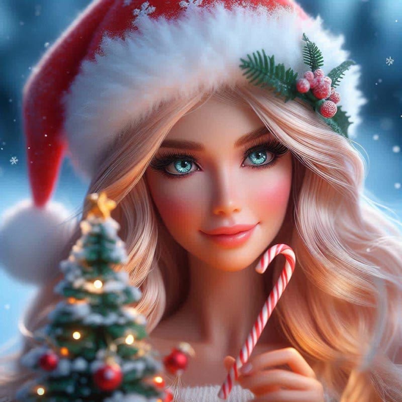 Barbie Christmas Elf in Winter Wonderland AI Prompt thumbnail 4