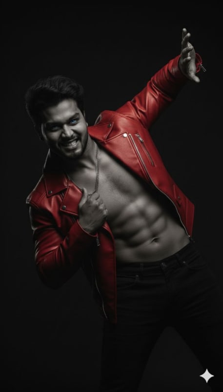 Film Noir Gucci Leather Jacket Portrait thumbnail 2