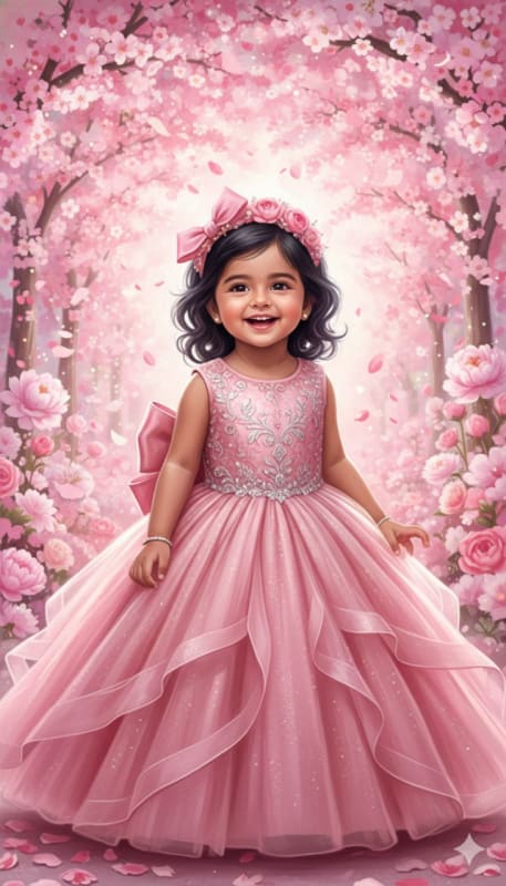 Dreamy Pink Fairytale Princess Portrait thumbnail 2
