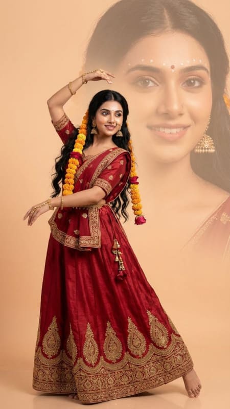 Divine Radha Double-Exposure Portrait thumbnail 5