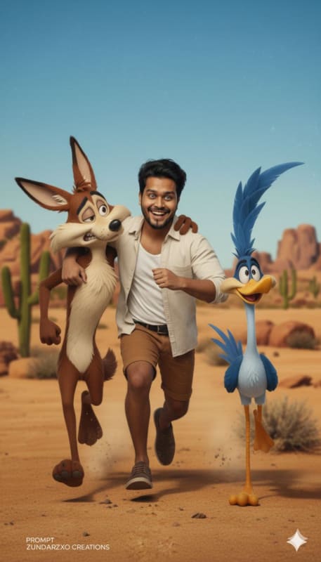 Wile E. Coyote & Road Runner 3D Fan Scene thumbnail 3