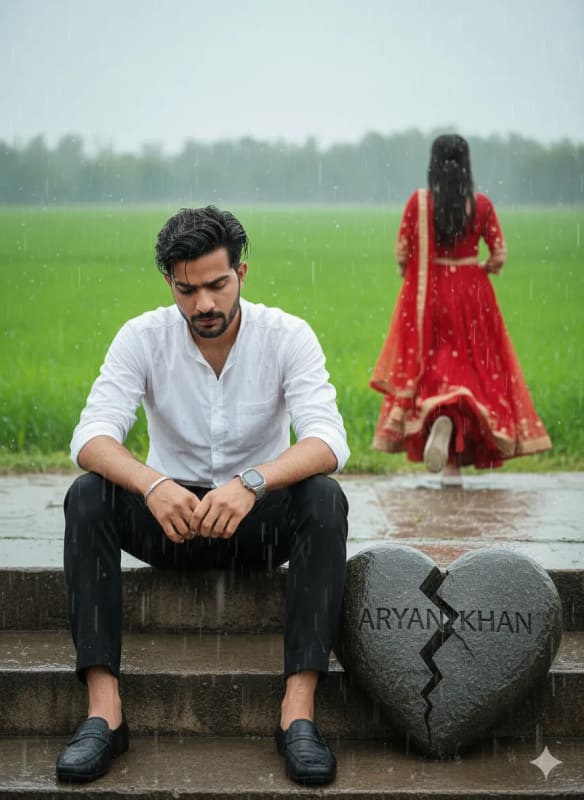 Heartbroken Teenager in the Rain: A 4K Emotional Portrait - view 1