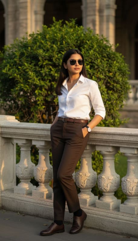 Elegant Smart-Casual Outdoor Portrait thumbnail 3