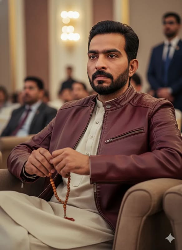 Elegant Man with Tasbeeh at Formal Event - view 1
