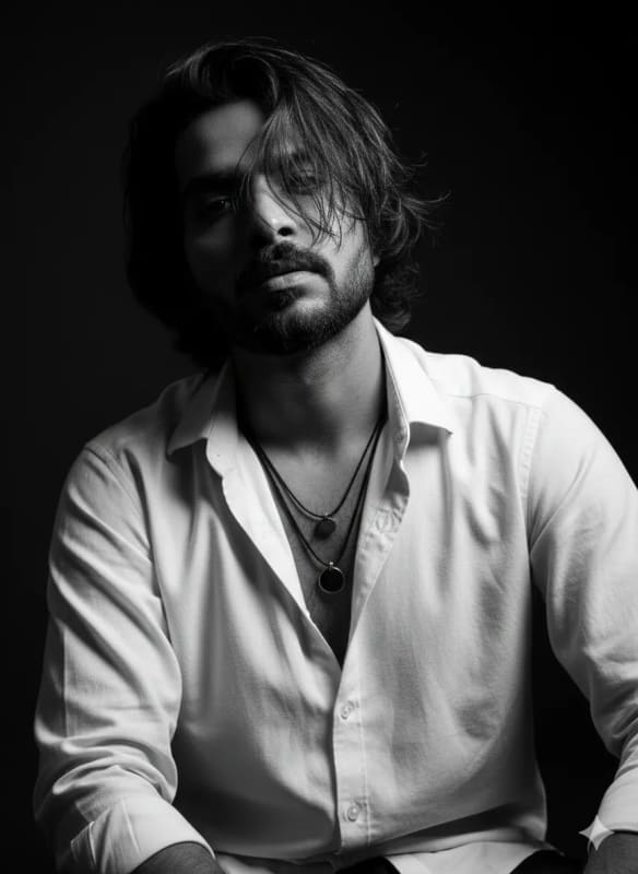 Moody Black and White Portrait Photography thumbnail 2