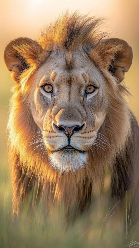 Majestic Lion Portrait: Hyperrealistic Wildlife Photography - view 1