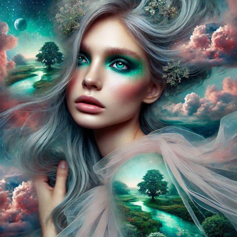Surreal Fashion Photography: Ethereal Beauty in a Cosmic Dreamscape thumbnail 3