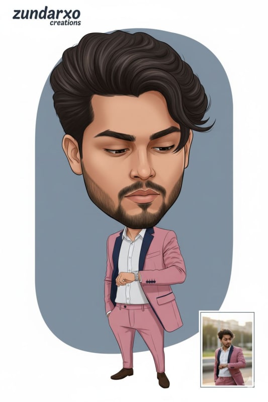 Custom Big Head Caricature from Photo thumbnail 2