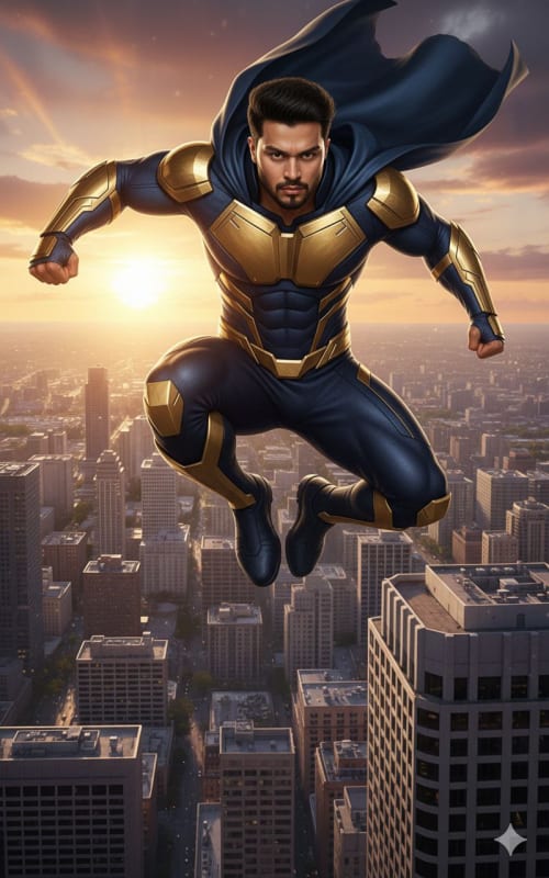 Epic Superhero Braullio: Cinematic Full-Body Character Design thumbnail 5