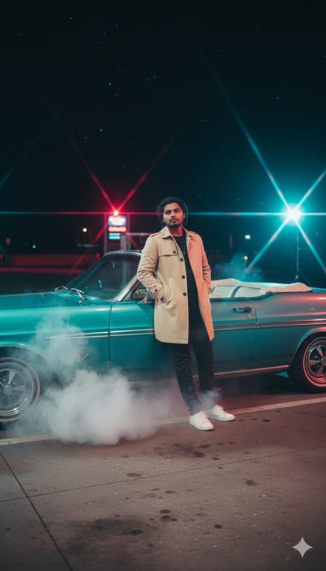 Neon Noir Gas Station Portrait thumbnail 2