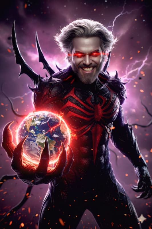 Knull God of Symbiotes Hyperrealistic Portrait thumbnail 2