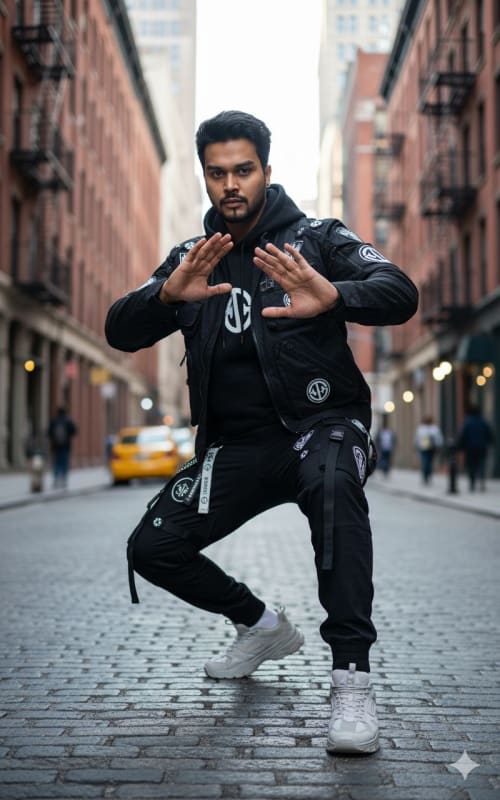 Cyberpunk Urban Ninja Outfit Photo Generation - view 1