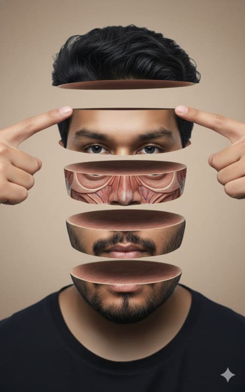 Surreal Sliced Portrait: Hyperrealistic AI Art Prompt thumbnail 4