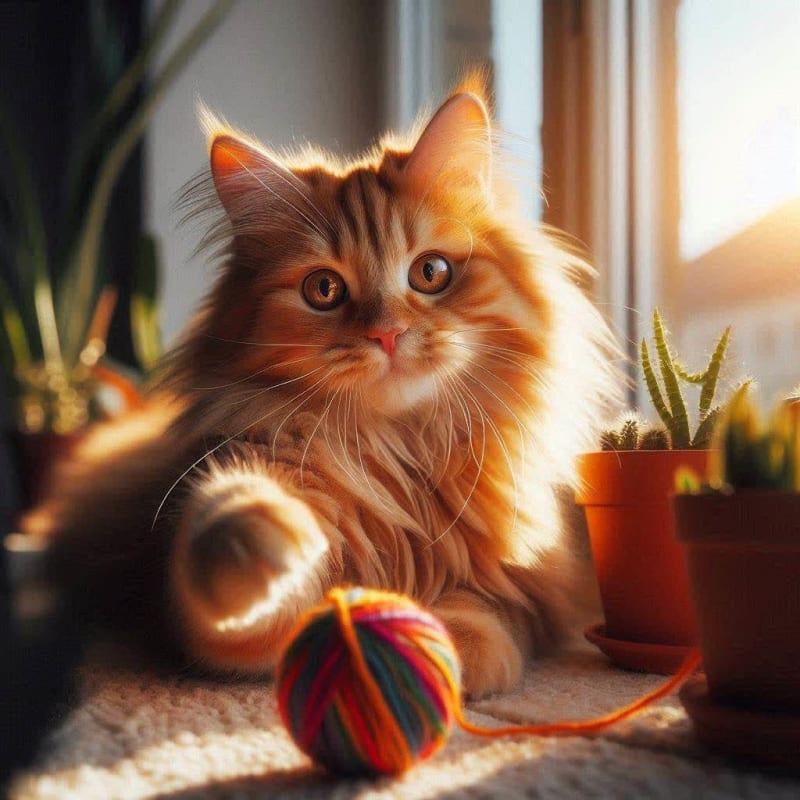 Playful Orange Tabby Cat Photography Prompt thumbnail 2