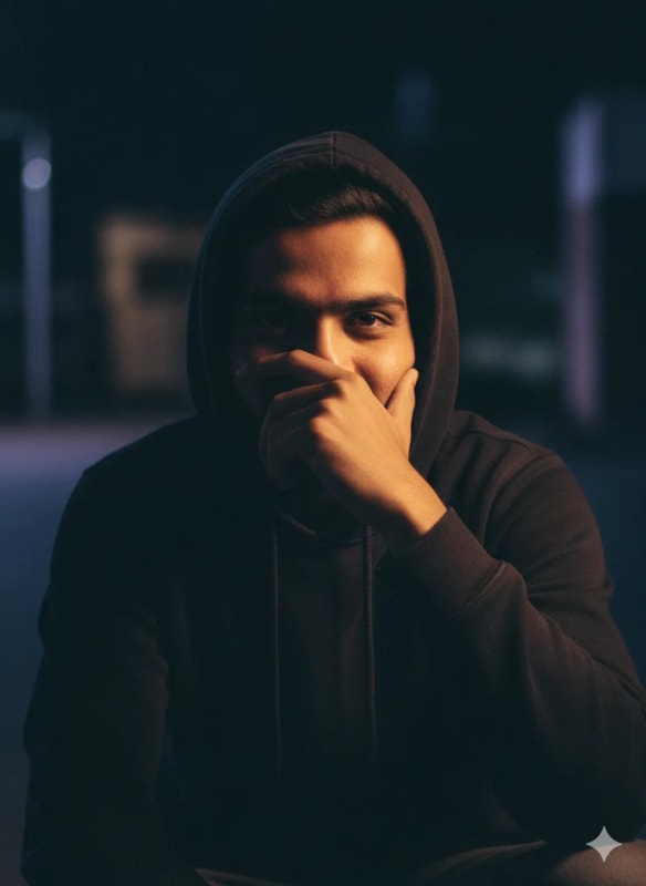 Mysterious Hooded Man Portrait with Soft Lighting thumbnail 3
