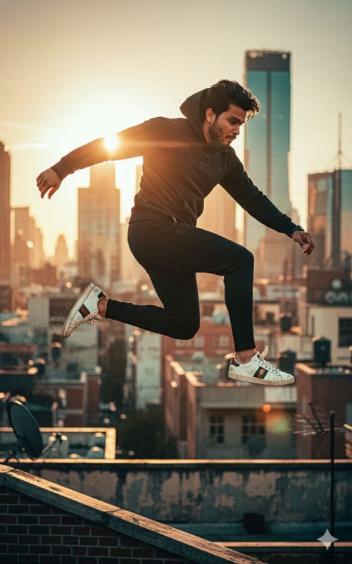 Dynamic Urban Leap: A Cinematic Action Scene thumbnail 3