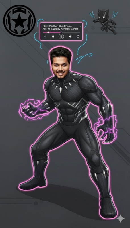 Spider-Man Selfie Portrait: Digital Art with Neon Glow thumbnail 5