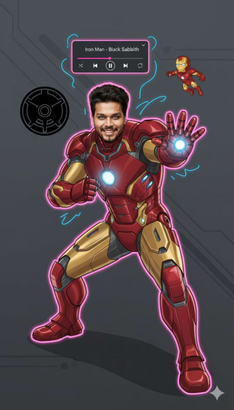 Spider-Man Selfie Portrait: Digital Art with Neon Glow thumbnail 2