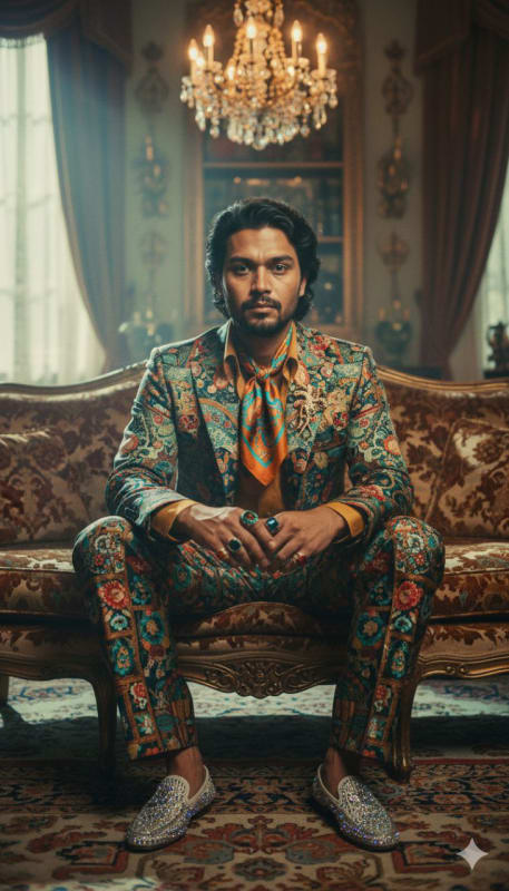 Maximalist Retro Fashion Portrait thumbnail 3