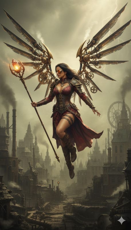 Photorealistic Steampunk Sky Warrior thumbnail 2