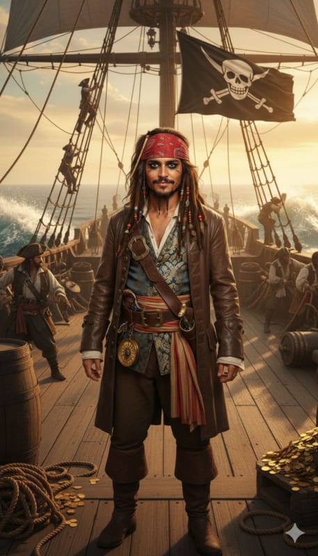 Cinematic Captain Jack Sparrow Cosplay thumbnail 3