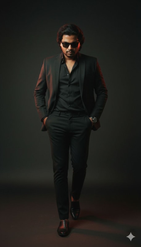 Cinematic All-Black Luxury Portrait thumbnail 2