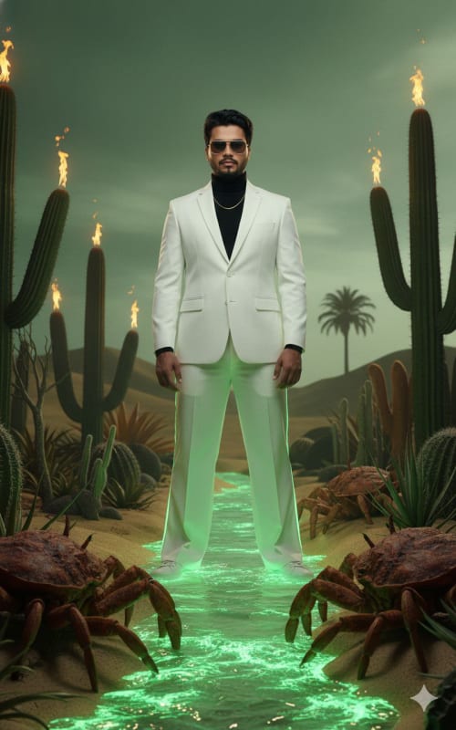 Surreal Desert Fashion Editorial with Source Image thumbnail 2