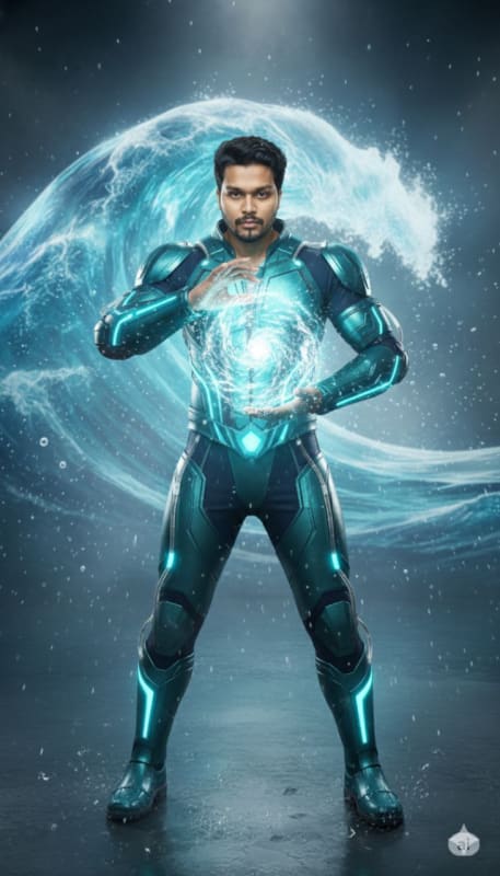 Aqua Storm Superhero Concept - view 1