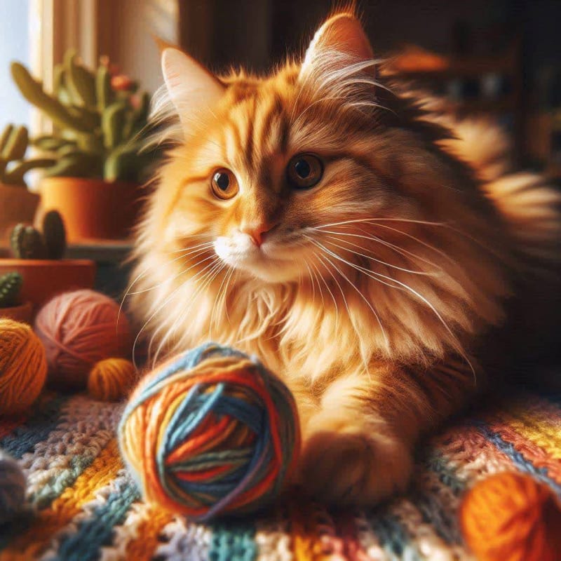 Playful Orange Tabby Cat Photography Prompt - view 1