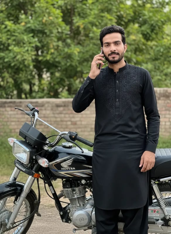 Pakistani Man with Motorcycle Portrait Photography thumbnail 2