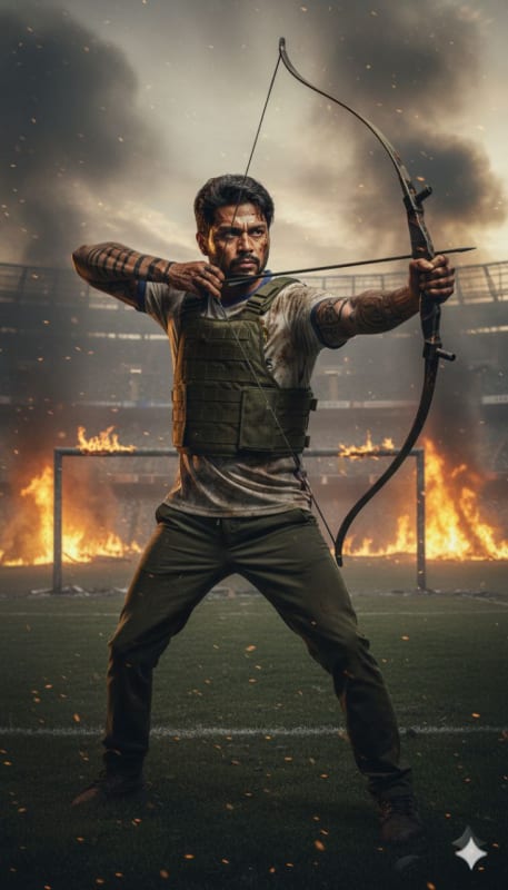 Battle-Worn Archer in Burning Stadium thumbnail 2
